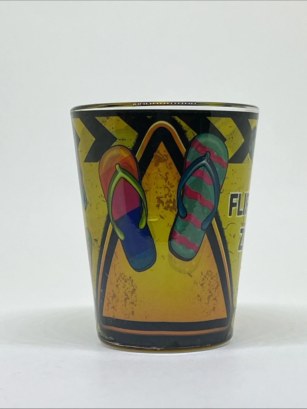 Miami Beach Yellow Flip-Flop Decorative Shot Glass